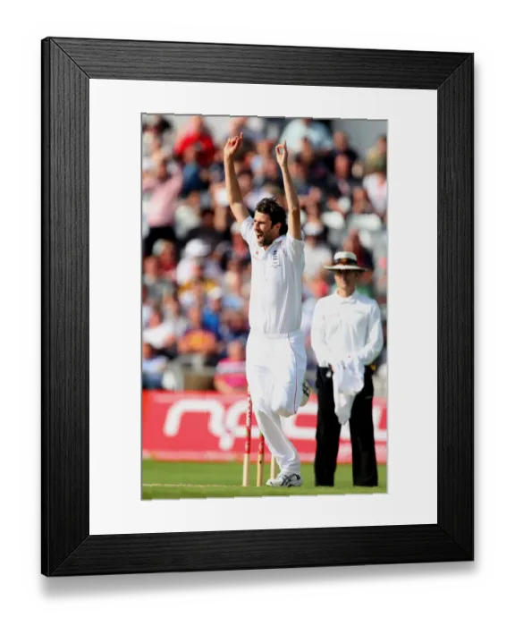 Framed Print : Graeme Onions Takes Shane Watson Wicket Framed Print : Graeme Onions Takes Shane Watson Wicket