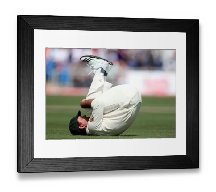 Framed Print : Ricky Ponting Stretches His Back Framed Print : Ricky Ponting Stretches His Back