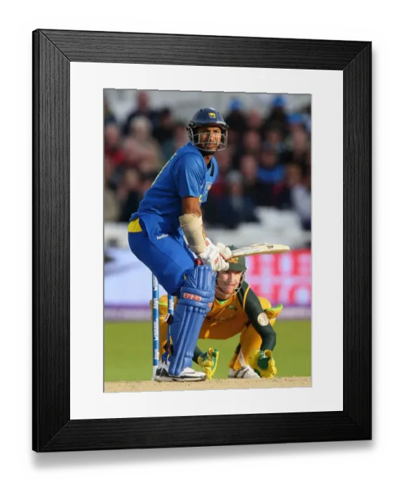 Framed Print : Kumar Sangakkara & Brad Haddin Framed Print : Kumar Sangakkara & Brad Haddin