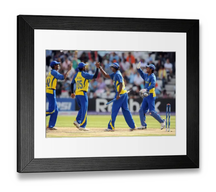Framed Print : Jehan Mubarak, Chamera Silva, Ajantha Mendis Celebrate Win Framed Print : Jehan Mubarak, Chamera Silva, Ajantha Mendis Celebrate Win