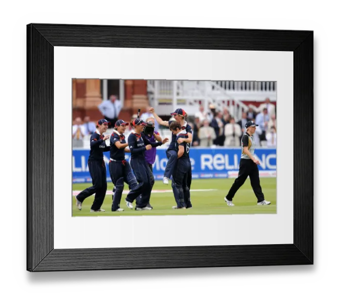 Framed Print : Charlotte Edward & Claire Taylor Celebrate Win Charlotte Framed Print : Charlotte Edward & Claire Taylor Celebrate Win Charlotte