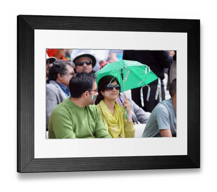 Framed Print : Pakistan Fan Under Umbrella