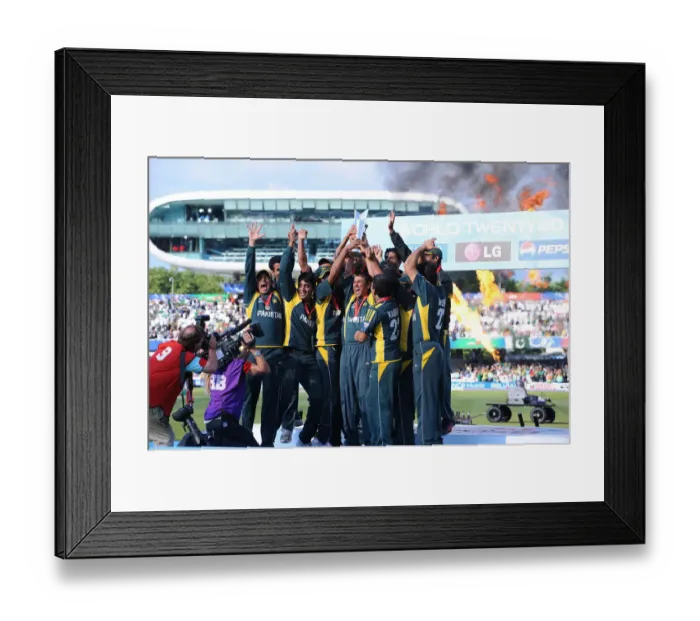 Framed Print : Younus Khan Lifts World Cup