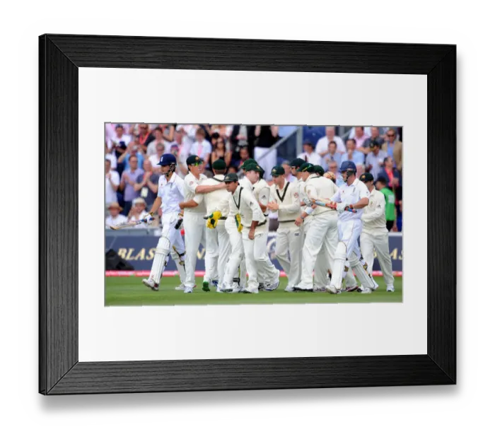 Framed Print : Alistar Cook & Andrew Strauss Take The Field Against Ric Framed Print : Alistar Cook & Andrew Strauss Take The Field Against Ric
