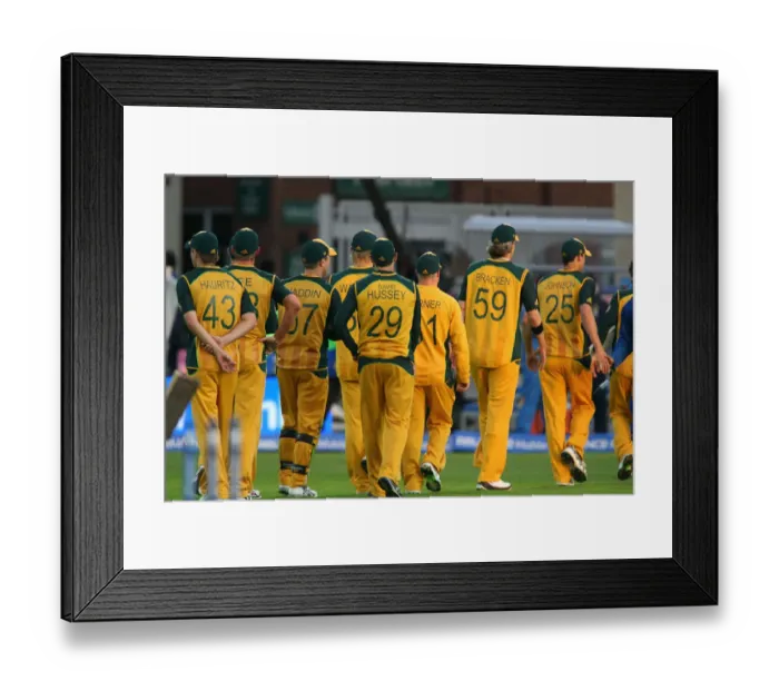 Framed Print : Australian Players Leave The Field After Defeat