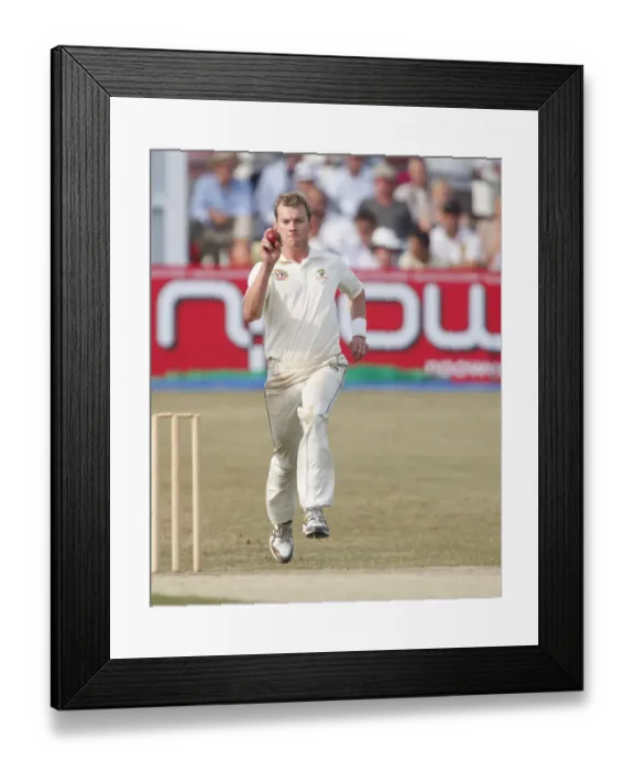 Framed Print : Brett Lee Australia Sussex V Australia The County Ground