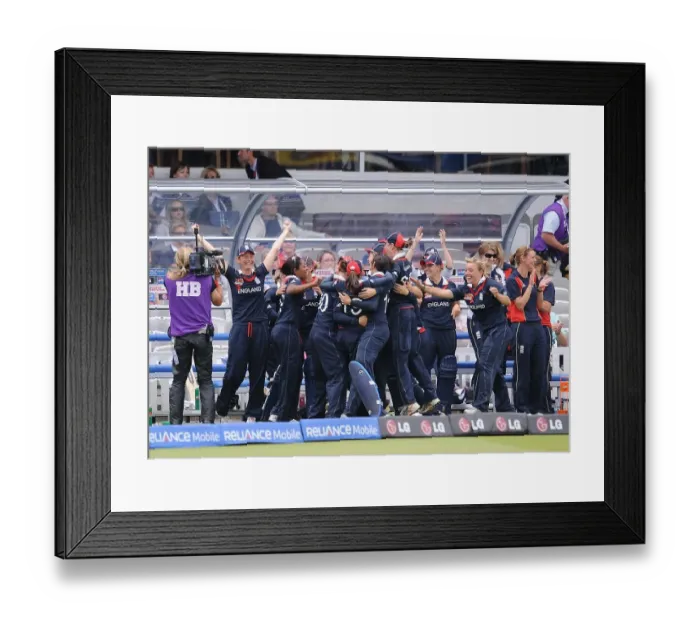 Framed Print : Englad Team Celebrate Win Framed Print : Englad Team Celebrate Win