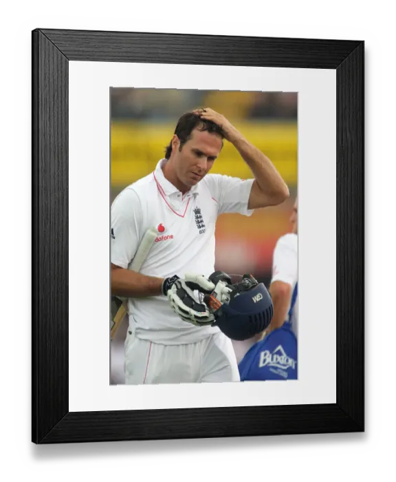 Framed Print : Michael Vaughan Bowled By Dale Steyn Framed Print : Michael Vaughan Bowled By Dale Steyn
