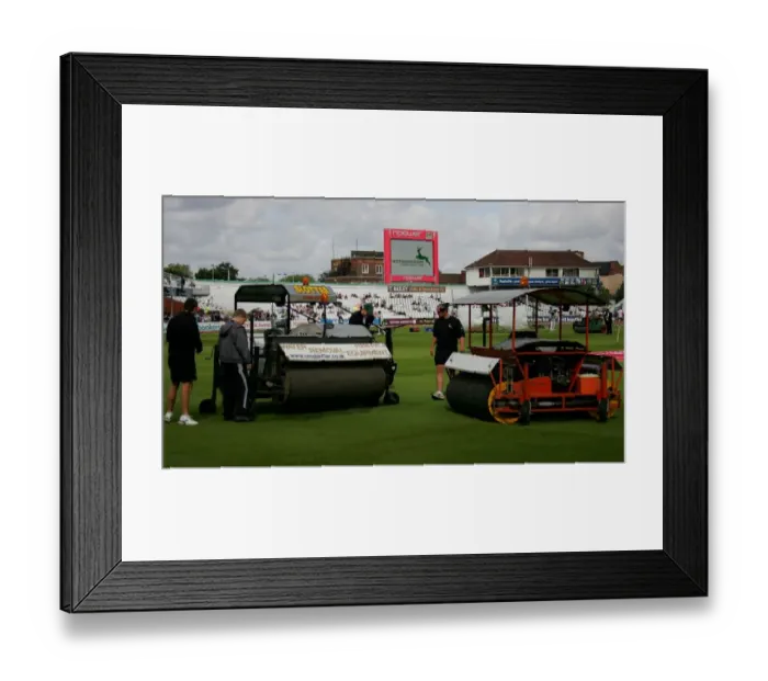 Framed Print : Trent Bridge Test Delayed Due To Wet Outfield Framed Print : Trent Bridge Test Delayed Due To Wet Outfield