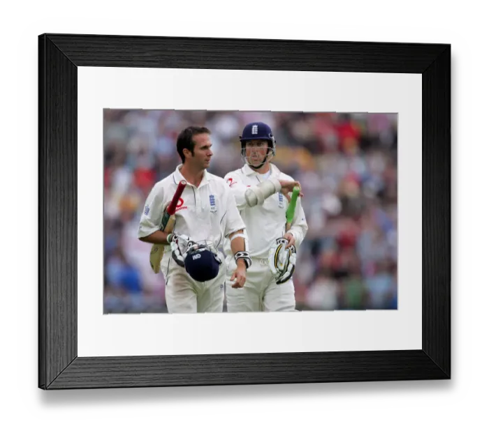 Framed Print : Michael Vaughan & Marcus Trescothic Framed Print : Michael Vaughan & Marcus Trescothic