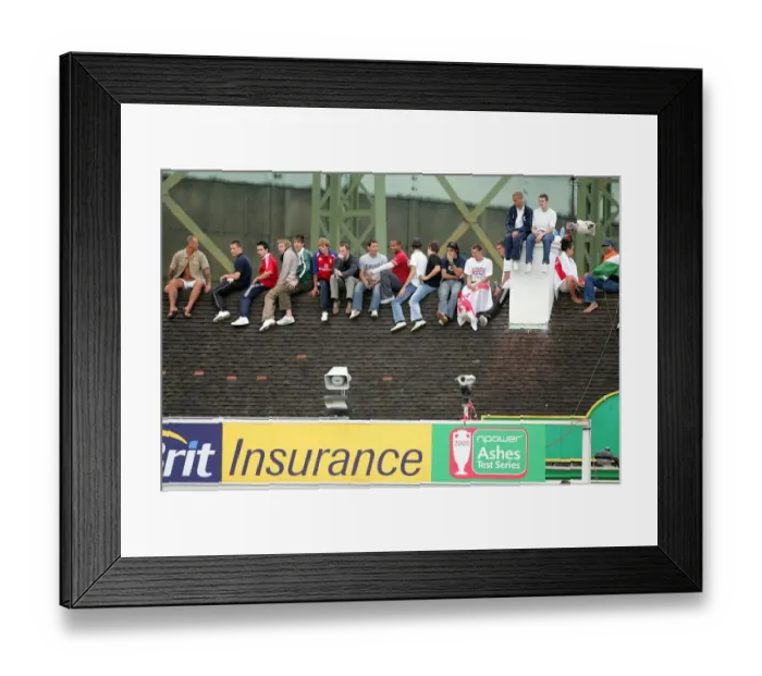 Framed Print : Cricket Fans On Roof Top Framed Print : Cricket Fans On Roof Top
