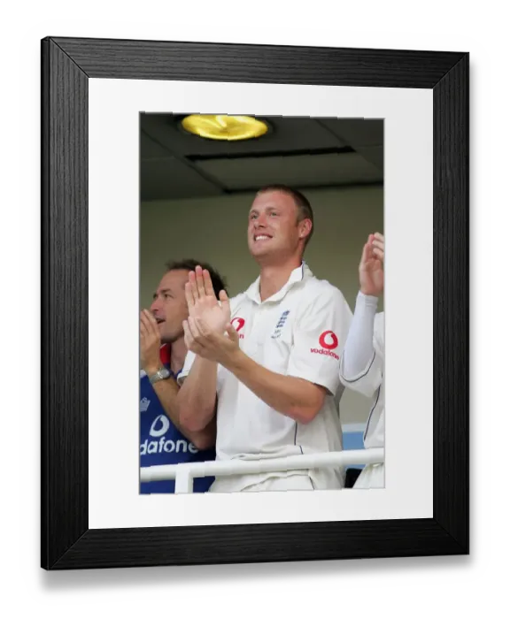 Framed Print : Andrew Flintoff On Balcony