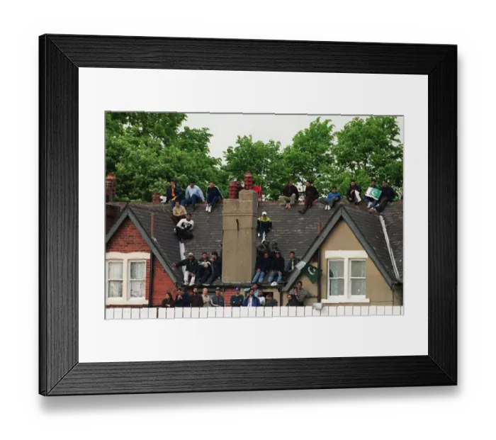Framed Print : Pakistan Fans Watch From Roof