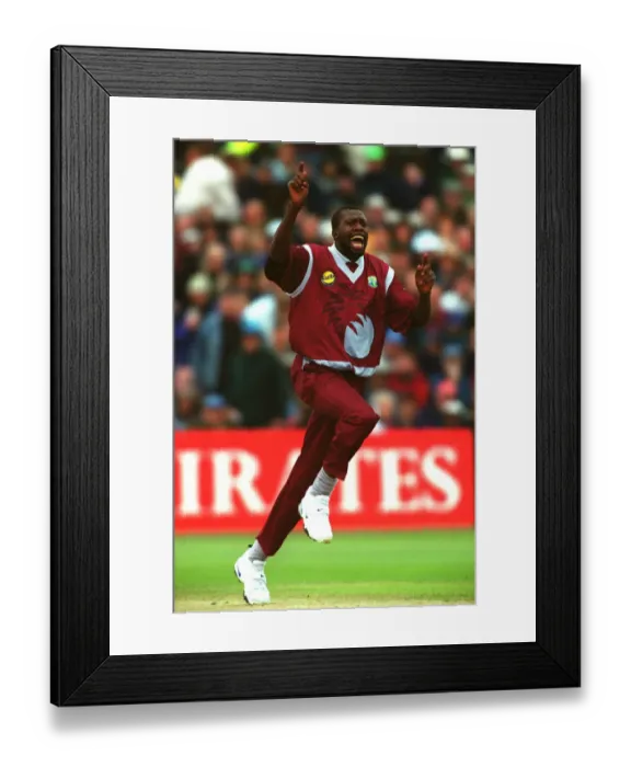 Framed Print : Curtley Ambrose Celes Wicket Framed Print : Curtley Ambrose Celes Wicket