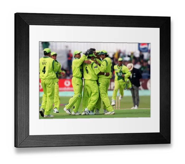 Framed Print : Pakistan Celebrate Wicket Framed Print : Pakistan Celebrate Wicket
