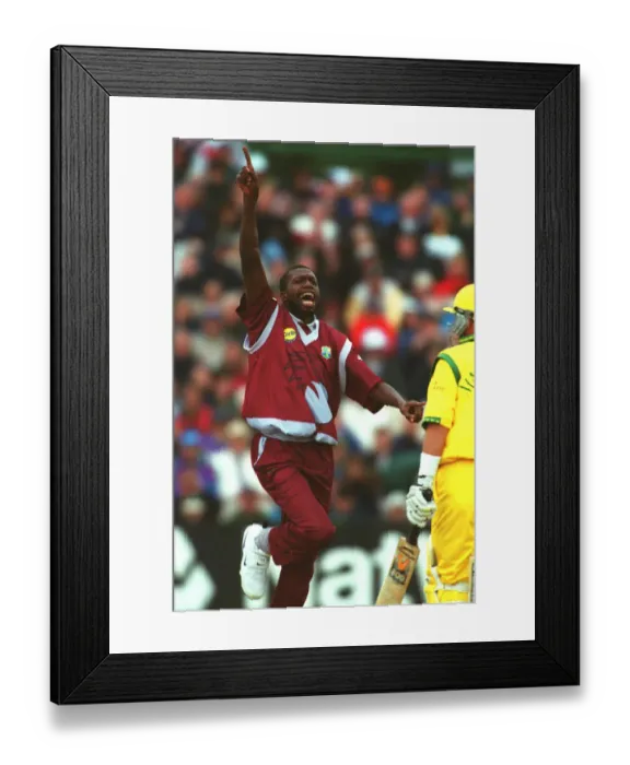 Framed Print : Curtley Ambrose Celebrates Wkt