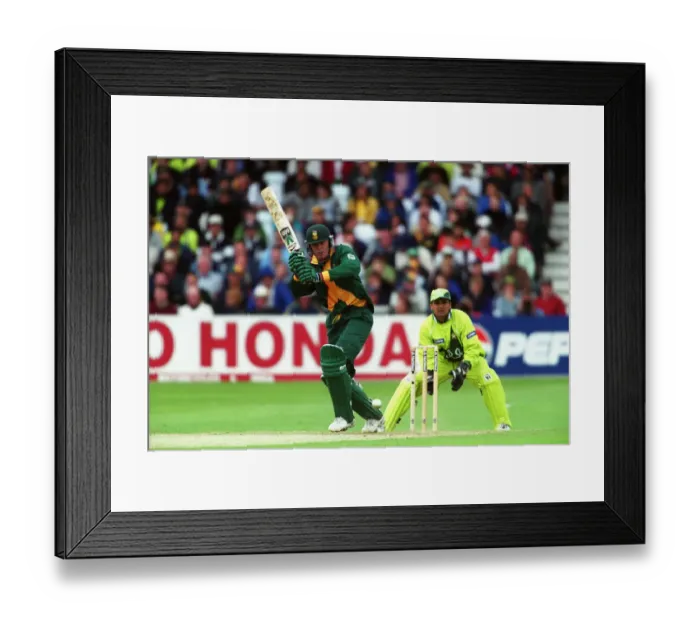 Framed Print : Shaun Pollock & Moin Khan Framed Print : Shaun Pollock & Moin Khan