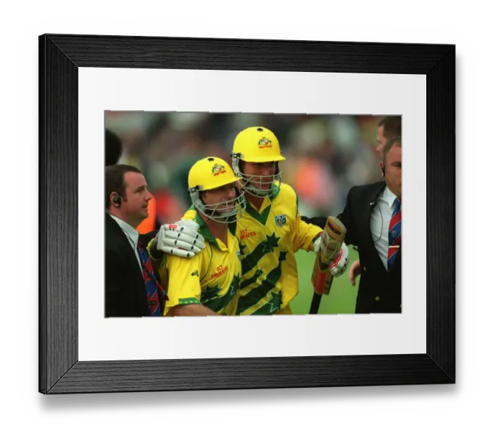 Framed Print : Steve Waugh & Tom Moody Cele Framed Print : Steve Waugh & Tom Moody Cele