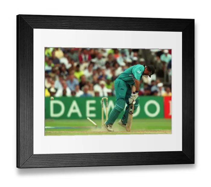 Framed Print : Fleming Is Bowled By Shoaib Framed Print : Fleming Is Bowled By Shoaib