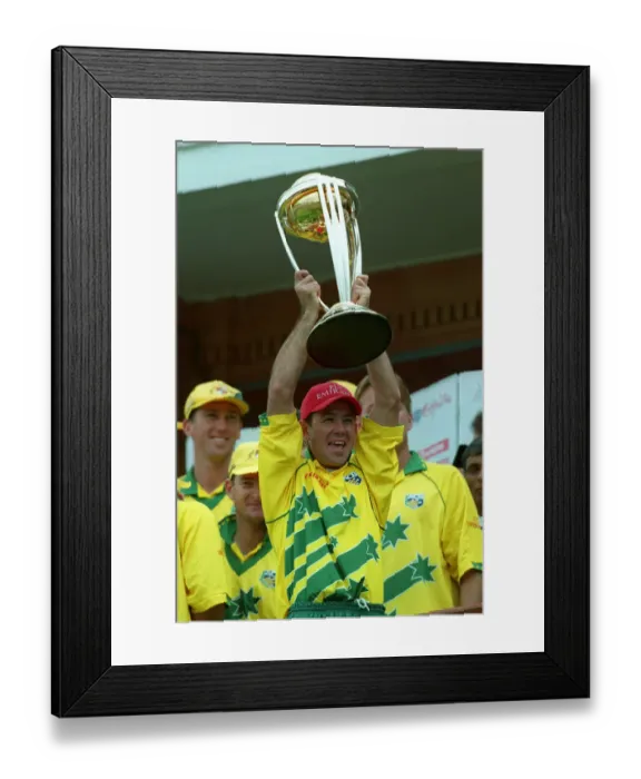 Framed Print : Ricky Ponting Lifts World Cup Framed Print : Ricky Ponting Lifts World Cup