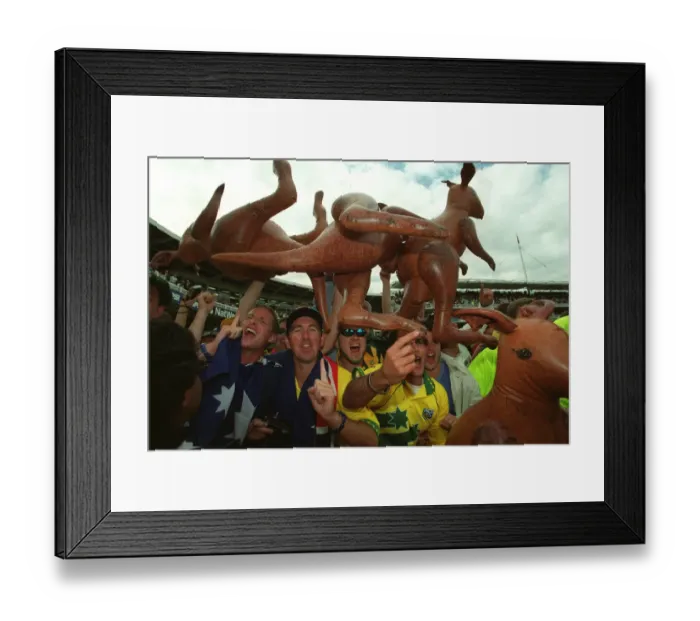 Framed Print : Australia Fans Celebrate Win Framed Print : Australia Fans Celebrate Win