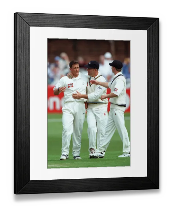 Framed Print : Darren Gough Celebrates Wicket Framed Print : Darren Gough Celebrates Wicket