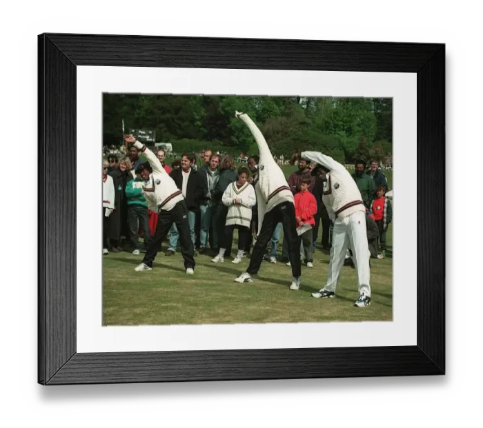 Framed Print : Brian Lara, Ambrose & Arthurton Framed Print : Brian Lara, Ambrose & Arthurton