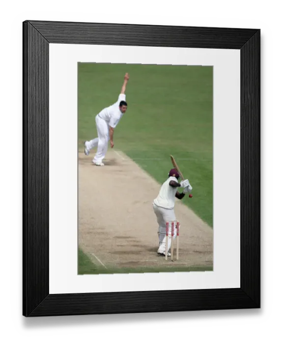 Framed Print : Tim Bresnan Bowls To Lionel Baker