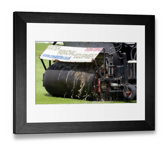 Framed Print : The Blotter Removes Water From Headingley Turf Framed Print : The Blotter Removes Water From Headingley Turf