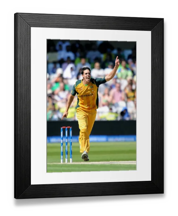 Framed Print : Mitchell Johnson Celebrates Framed Print : Mitchell Johnson Celebrates