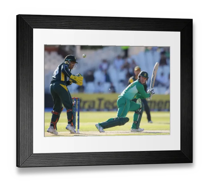 Framed Print : Ab De Villiers & Kamran Akmal