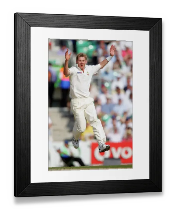 Framed Print : Brett Lee Australia Npower 5th Test The Ashes Brit Oval Framed Print : Brett Lee Australia Npower 5th Test The Ashes Brit Oval