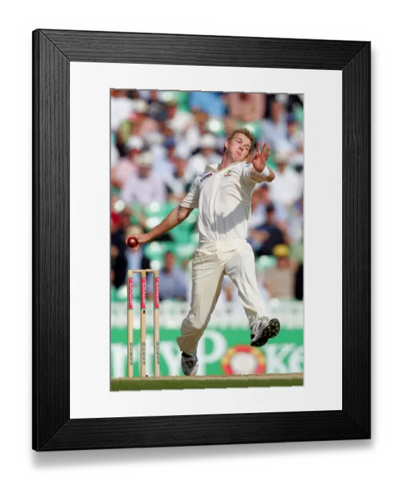 Framed Print : Brett Lee Australia Npower 5th Test The Ashes Brit Oval Framed Print : Brett Lee Australia Npower 5th Test The Ashes Brit Oval