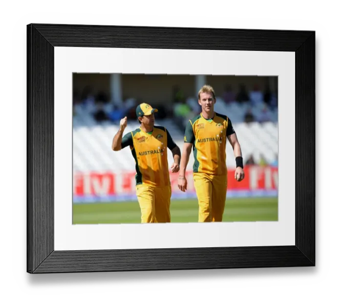 Framed Print : Ricky Ponting & Brett Lee Framed Print : Ricky Ponting & Brett Lee