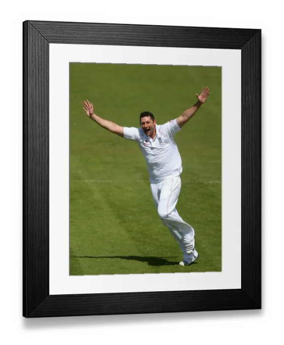 Framed Print : Tim Bresnan Celebrates Taking His 1st Test Wicket Framed Print : Tim Bresnan Celebrates Taking His 1st Test Wicket