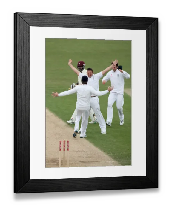Framed Print : Tim Bresnan Taking Chanderpaul Wicket To Win The 2nd Test Framed Print : Tim Bresnan Taking Chanderpaul Wicket To Win The 2nd Test