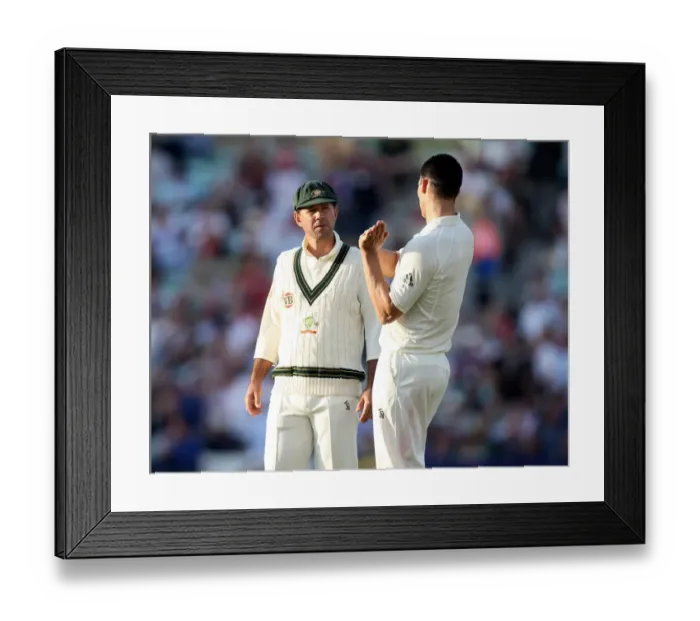 Framed Print : Ricky Ponting & Mitchel Johnson Framed Print : Ricky Ponting & Mitchel Johnson