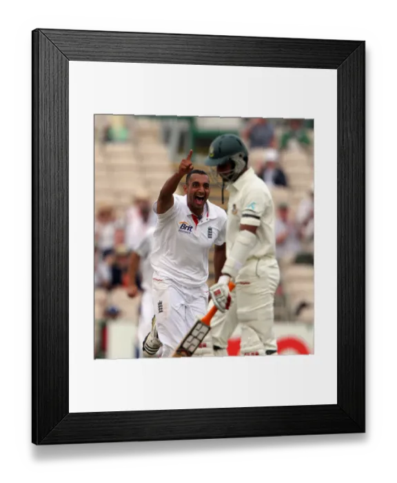 Framed Print : Ajmal Shahzad Celebrates Bowling Mahmudullah Framed Print : Ajmal Shahzad Celebrates Bowling Mahmudullah