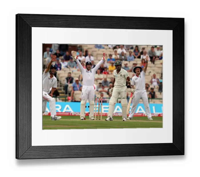Framed Print : Shahadat Hossain Is Out Lbw As England Celebrate