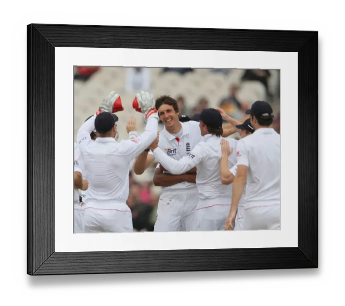 Framed Print : Steven Finn & Players Celebrate Framed Print : Steven Finn & Players Celebrate