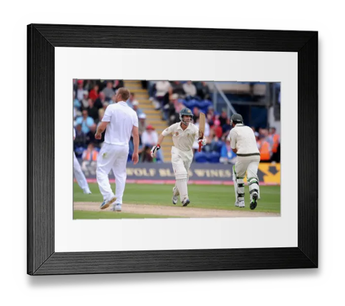 Framed Print : Simon Katich Celebrtates 100 With Ricky Ponting Framed Print : Simon Katich Celebrtates 100 With Ricky Ponting