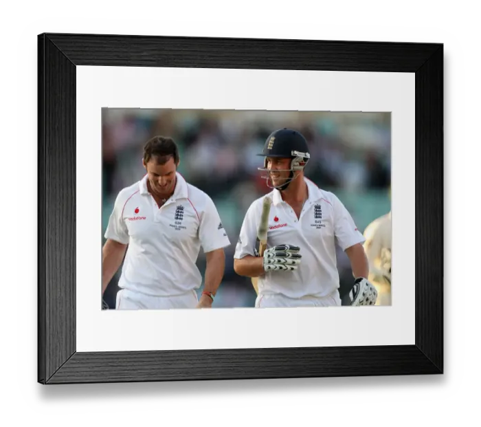 Framed Print : Andrew Strauss & Jonathan Trott Framed Print : Andrew Strauss & Jonathan Trott