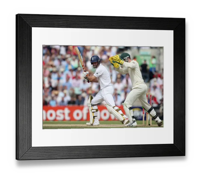 Framed Print : Andrew Strauss Is Caught And Out For 75