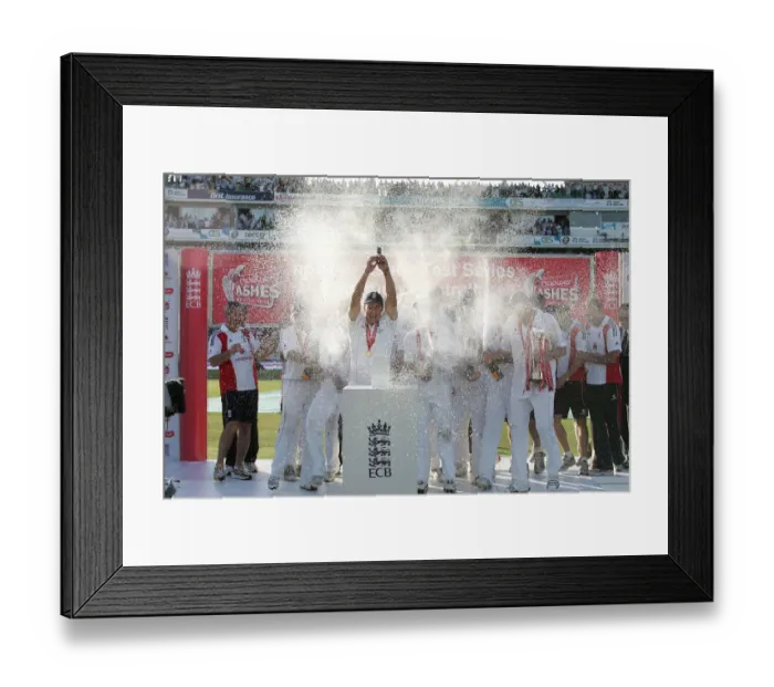 Framed Print : Andrew Strauss Lifts The Ashes Framed Print : Andrew Strauss Lifts The Ashes