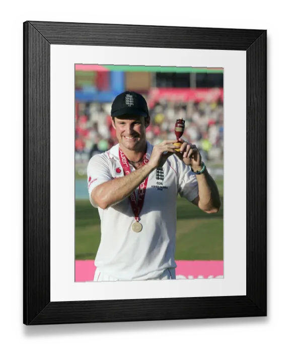 Framed Print : Andrew Strauss With The Ashes Framed Print : Andrew Strauss With The Ashes