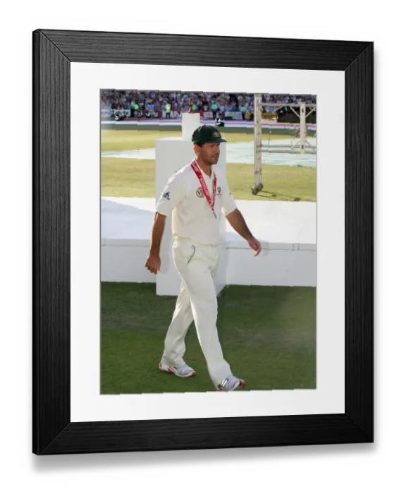 Framed Print : Ricky Ponting With His Losers Medal