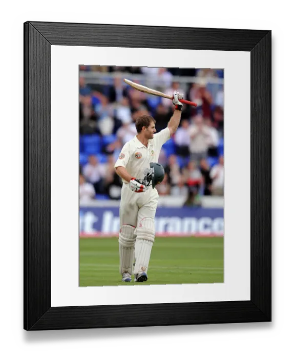 Framed Print : Simon Katich Celebrtates 100 Framed Print : Simon Katich Celebrtates 100