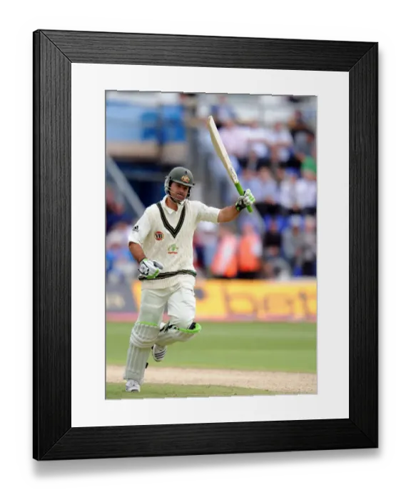 Framed Print : Ricky Ponting Celebtates 100