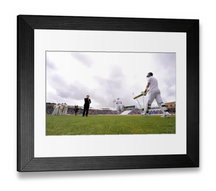 Framed Print : Andrew Strauss & Kevin Pietersen Take The Field On The F