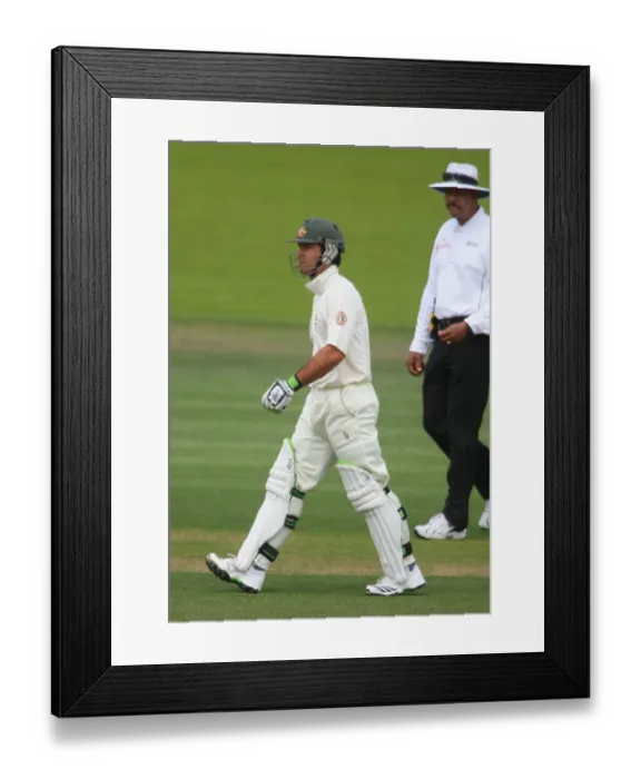 Framed Print : Ricky Pointing Is Given Out By 3rd Umpire Framed Print : Ricky Pointing Is Given Out By 3rd Umpire